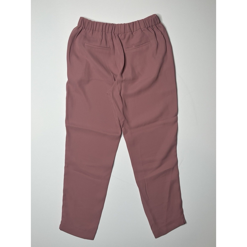 J.Crew Drapey Rose Ash Pants Mid-Rise Wash Elastic Straight Leg Pull-On Size 6 - Picture 2 of 6